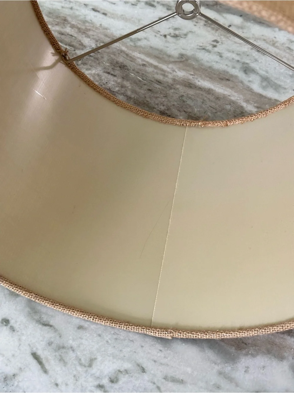 Tan Burlap Drum Table Lamp Shade